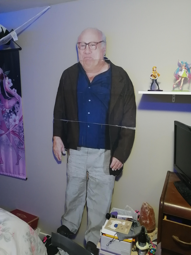 My daughter assembled a  cutout of Danny DeVito and promptly said Im taking this to my room now Ive never been more proud