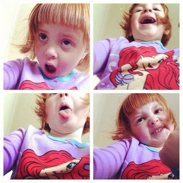 My daughter discovered taking selfies