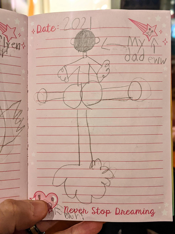 My daughter drew a picture of me today Have to say it is pretty accurate