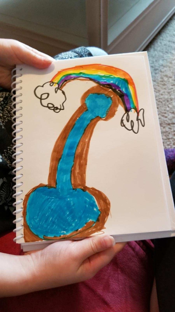 My daughter drew a river and lake