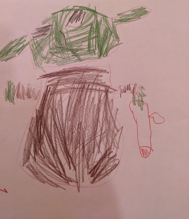 My daughter drew baby yodildo