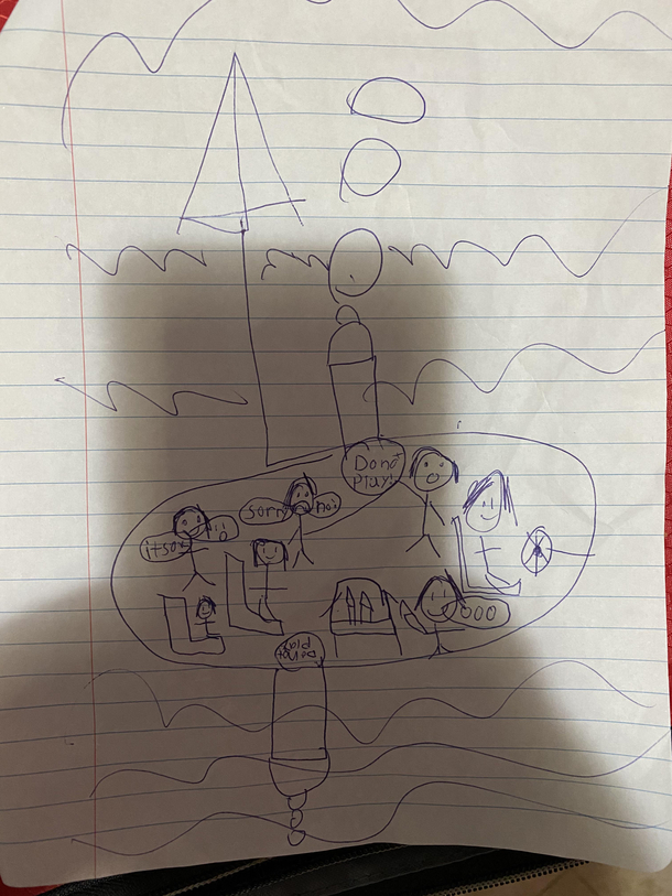 My daughter drew this for me to hang in my locker at work