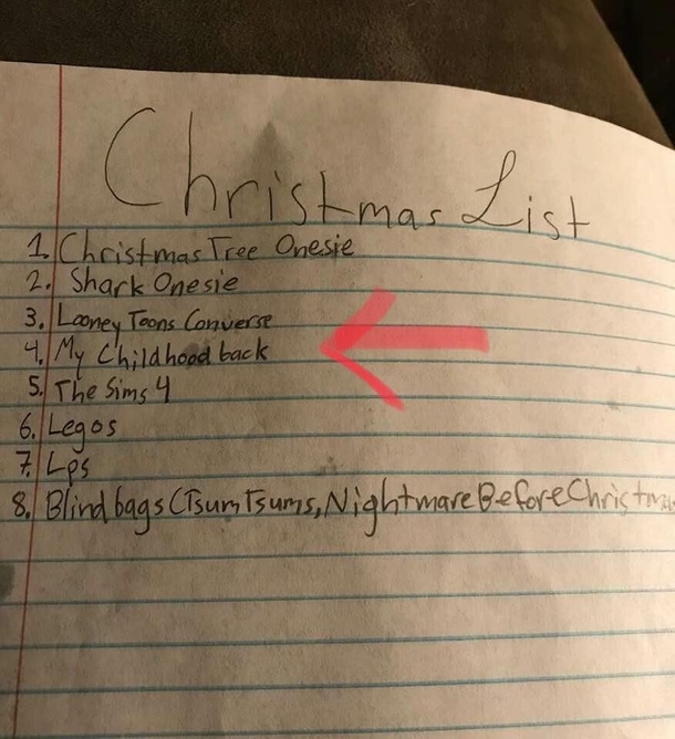 My daughter learned Santa wasnt real this year Just got her Christmas list