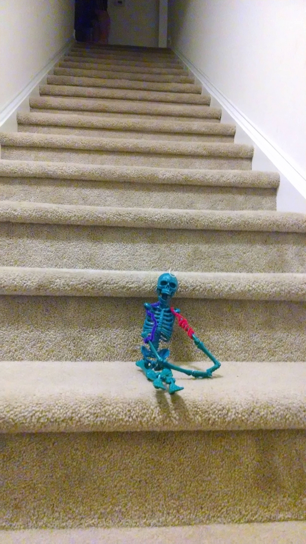 My daughter thought this would deter me from going up stairs