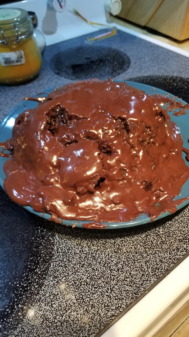 My Daughters first attempt at baking a Bday cake