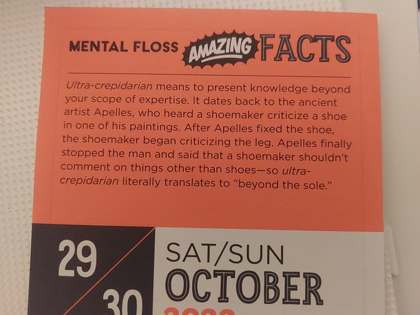 My day-to-day calendar told me the perfect word to describe everyone on social media