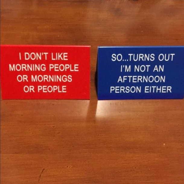 My desk signs help keep minimal office conversations