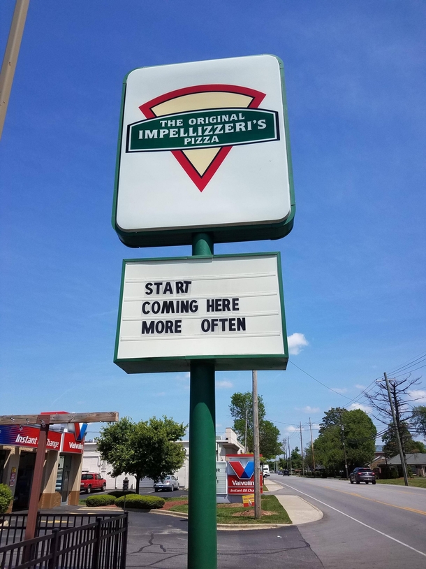 My desperate local pizza parlor