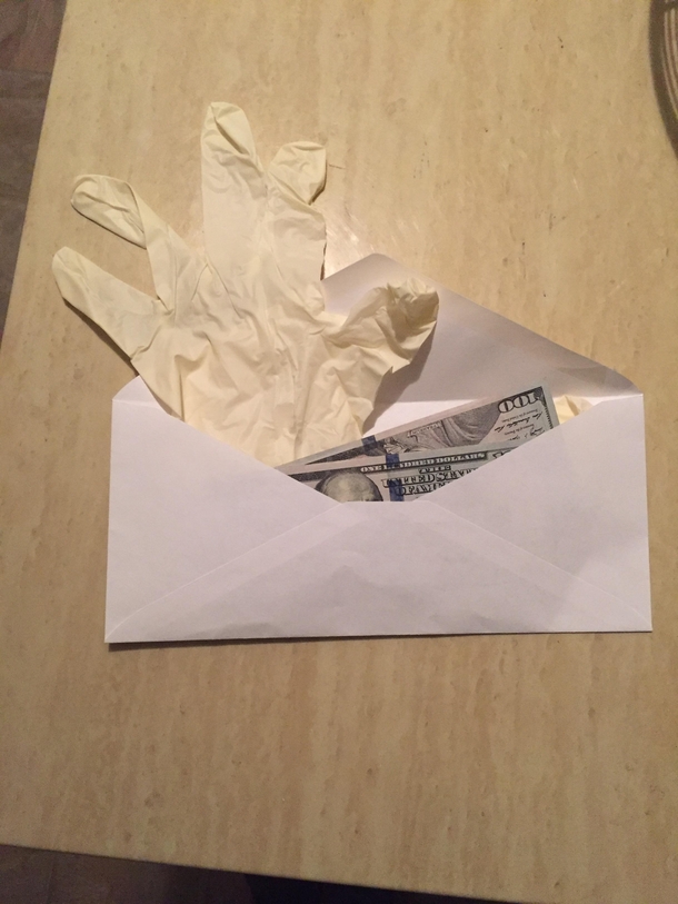 My elderly neighbor needed someone to get her flu medicine But she didnt want me to get sick She left this outside her door