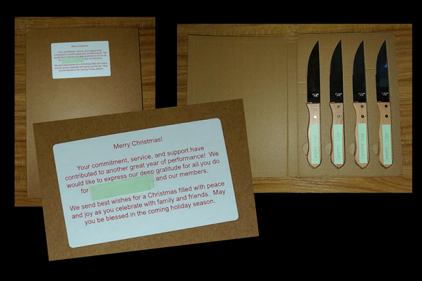 My employer sent us the most random Christmas gifts
