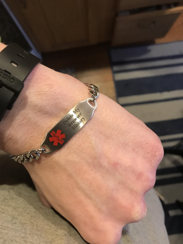My EMT brother got me a very important medical bracelet this year