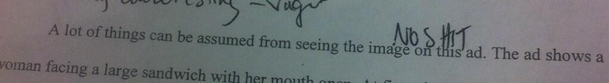 My English professor edited someones paper