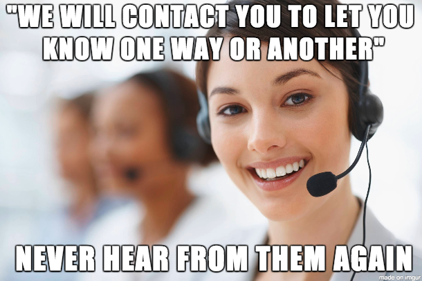 My experience with job interviews lately
