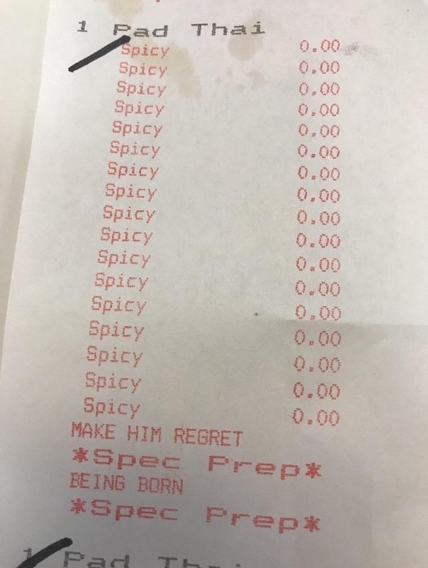 My extra spicy pad Thai