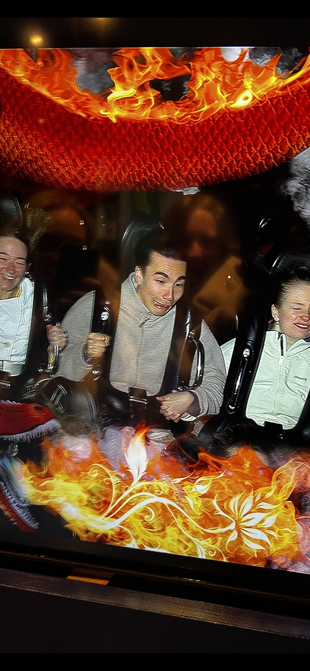 My face going down a rollercoaster