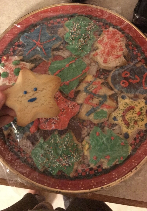My family decorated cookies I gave mine some real personality