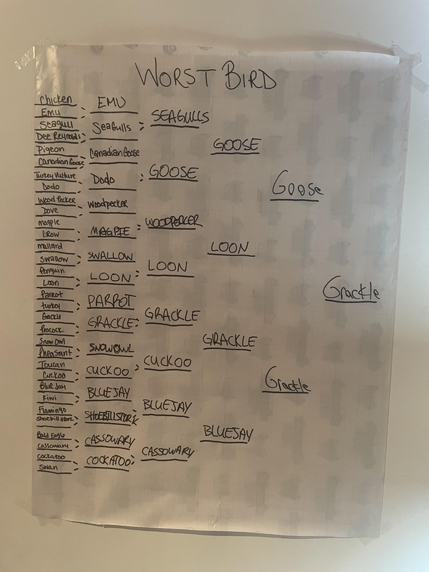 My family does brackets for holidays this was our Christmas bracket
