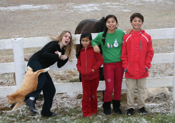 My familys Christmas photo from  years ago I really wanted my cat to be in the photo but he wasnt feeling it