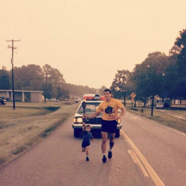 My father and I running from the cops in 