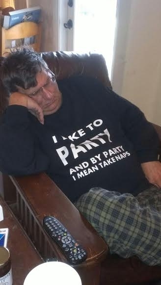 My father really takes this t-shirt to heart