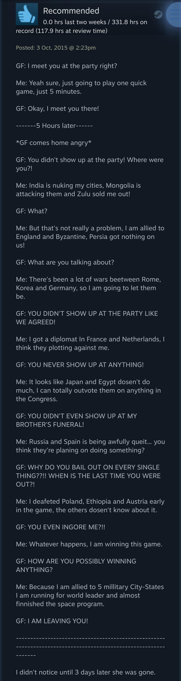 My favourite review of all time