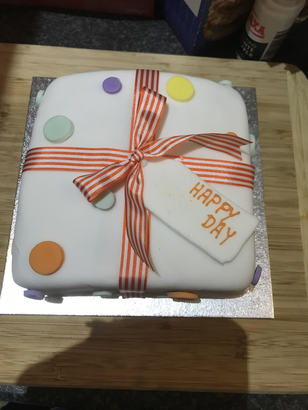 My fella got me cake for getting a birth control implant