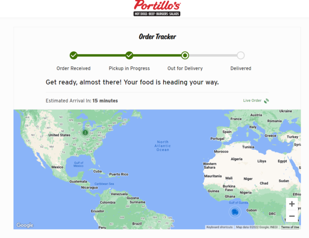My food is arriving soon Cant wait