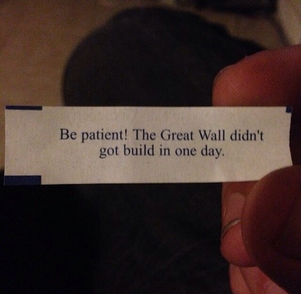 My fortune cookie was almost motivating