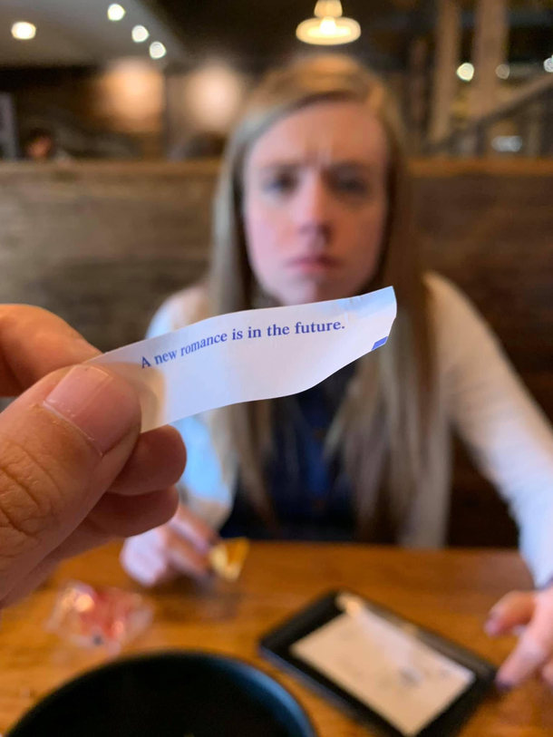 My fortune cookies trying to start some drama with my wife and I