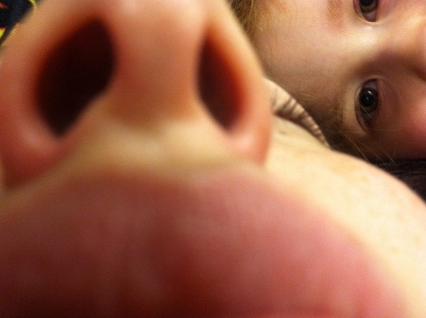 My four year old likes taking selfies with my wifes iPhone while she sleeps Shell be waking up any minute now Pray yall
