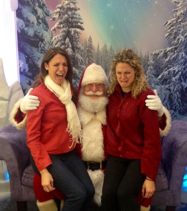 My friend and her sister went to see Santa