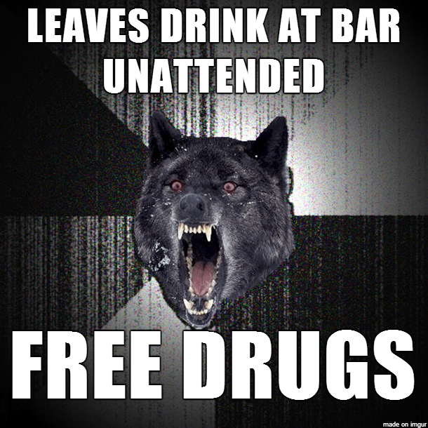 My friend at a bar last night