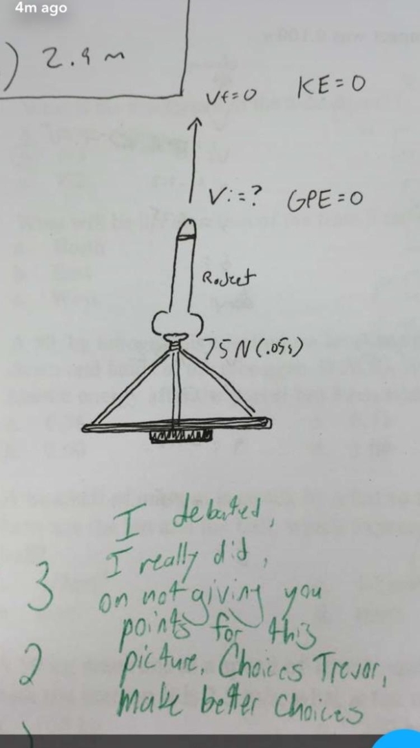 My friend got his physics test back
