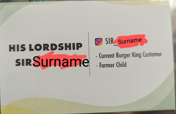 My friend has just received his new business cards