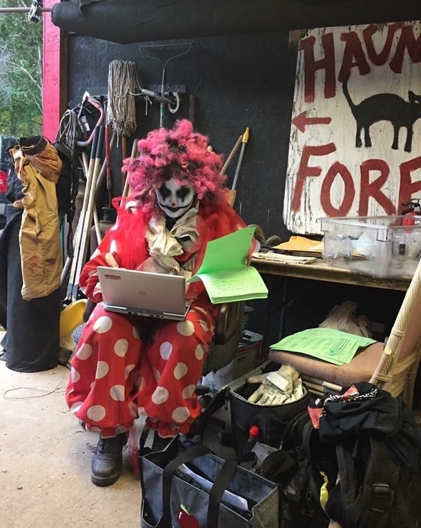 My friend is a math teacher who works at the haunted forest on the weekends during Halloween season