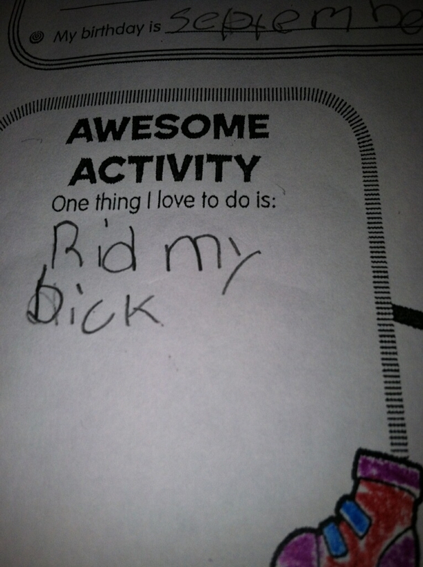 My friend is a substitute teacher and texted me this little girls favorite activity