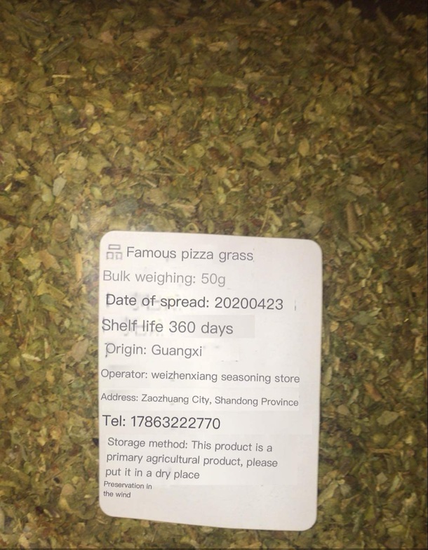 My friend lives in China and ordered herbs online This is oregano