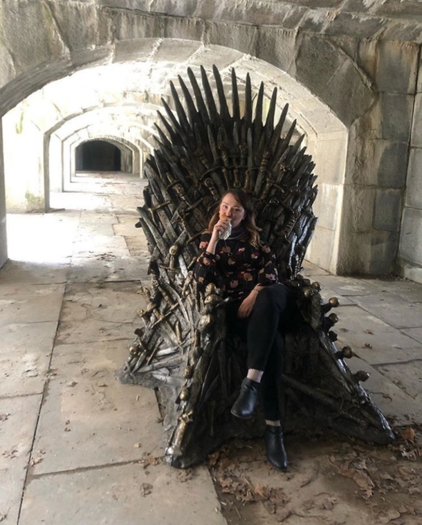 My friend was accidentally the first person to find the last throne in a Game of Thrones PR challenge while on her lunch break eating a sandwich For the story they opted to highlight the second intentional discoverer instead