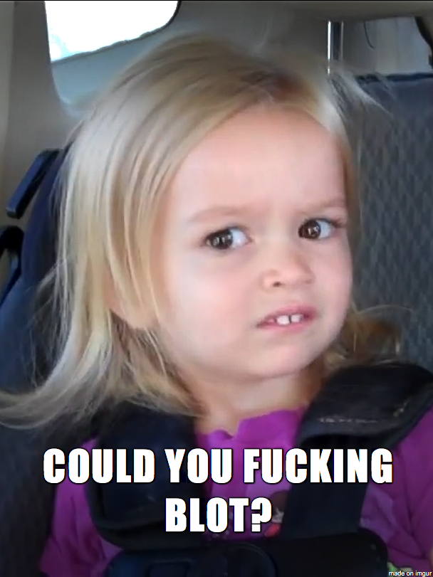 My friend was trying to clean up spilled red wine by rubbing it deeper into my carpet