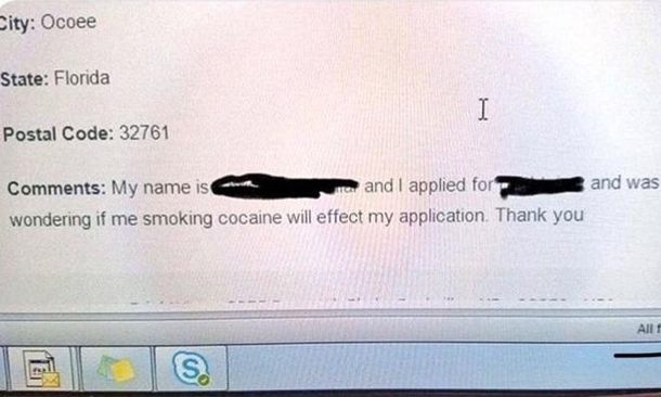 My friend works in HR and he sent me this from an applicant