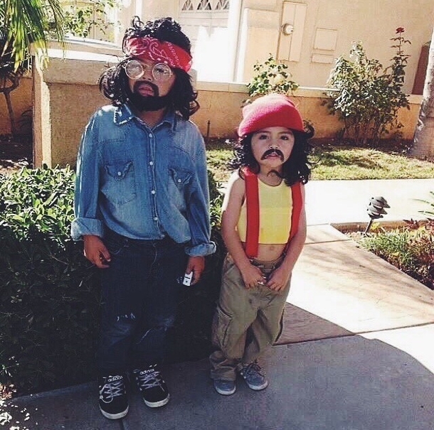 My friends daughters last Halloween as Cheech and Chong
