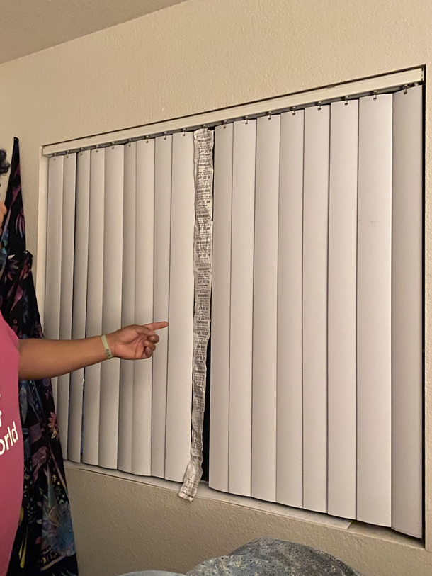 My friends have a CVS receipt as a blind replacement