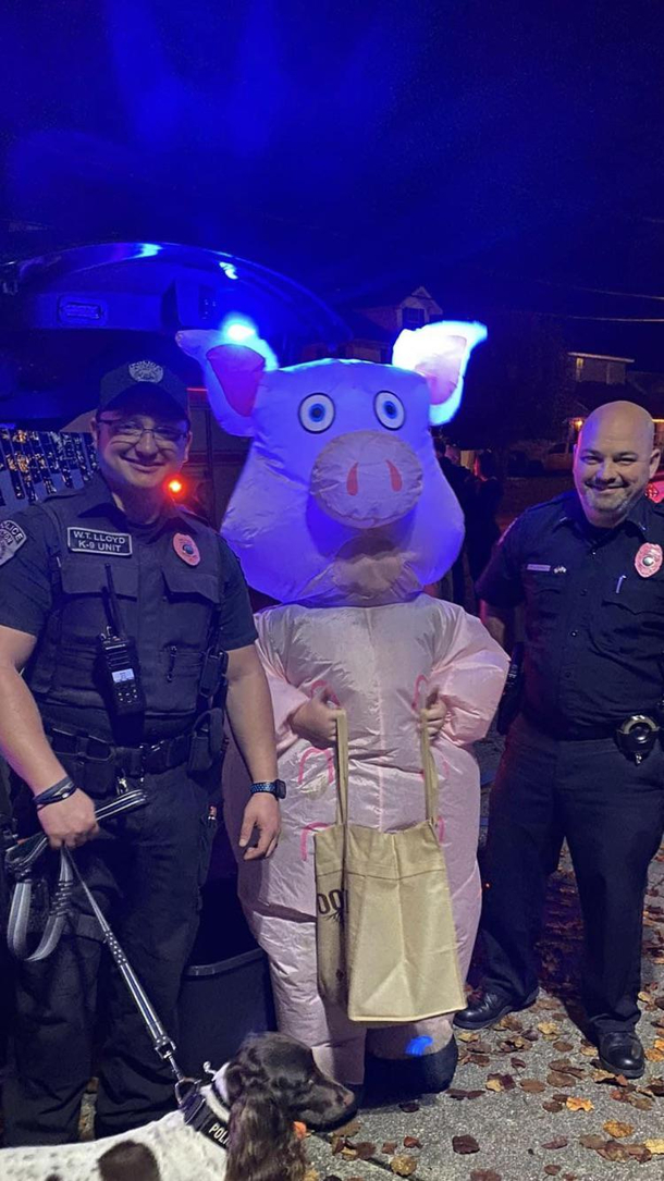 My friends kid at Halloween