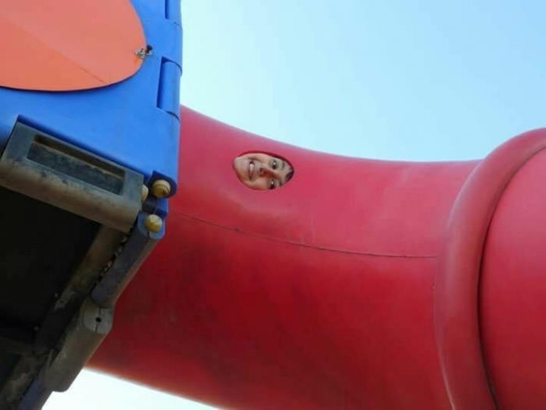 My friends old photo in a playground