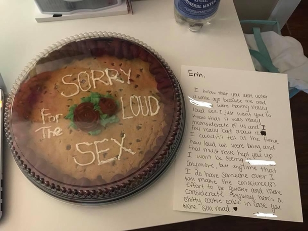 My friends roommate had an interesting apology