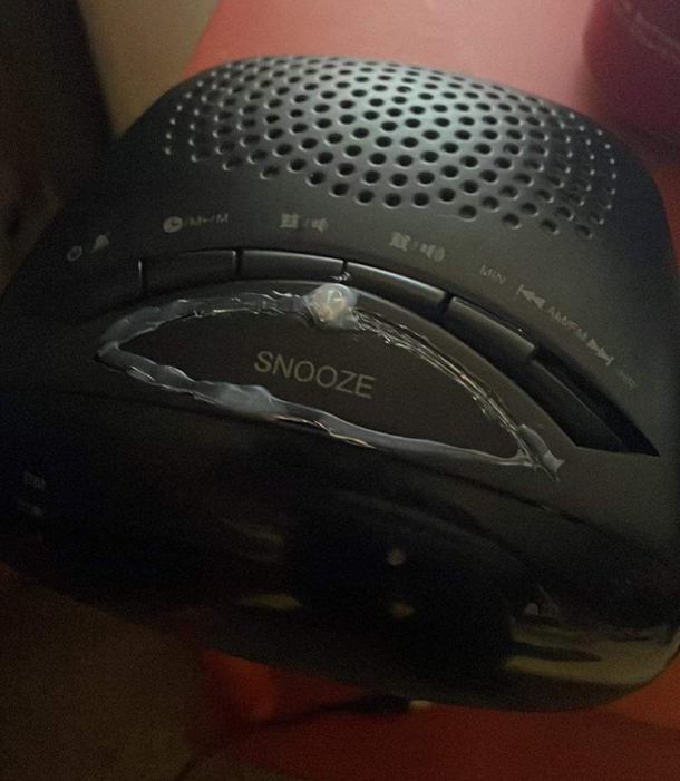 My friends teenage son keeps missing the bus to school so he did this