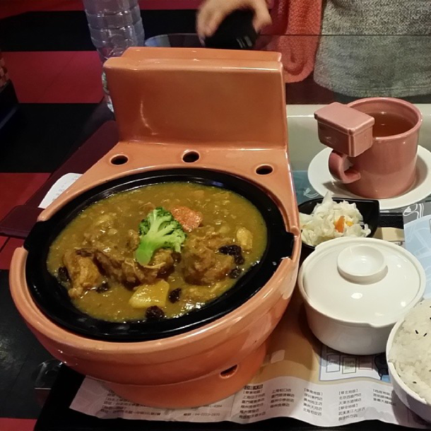 my friends toilet food for lunch in japan