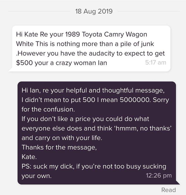 My friends trying to sell her car