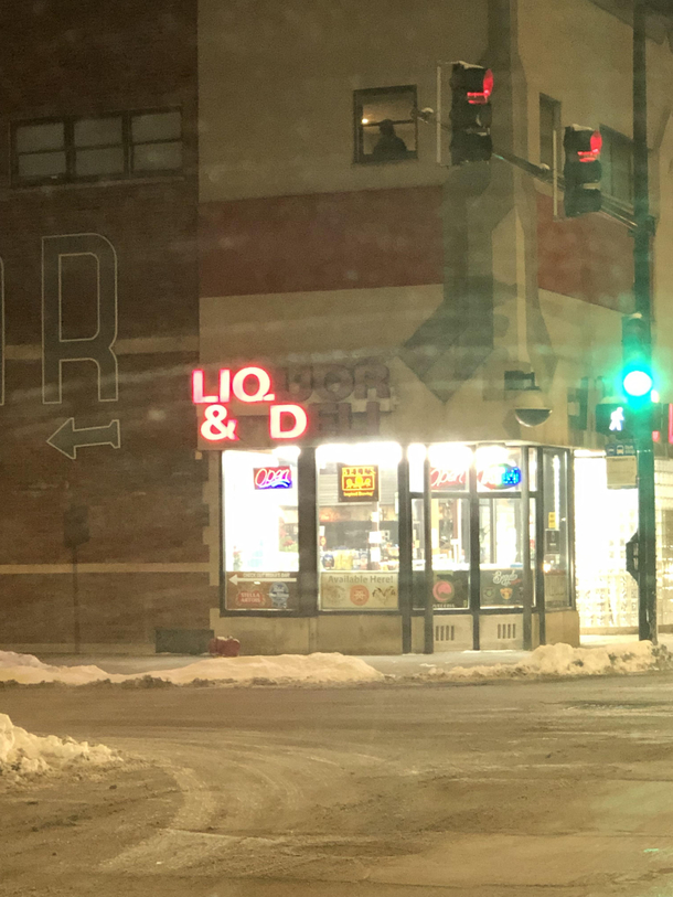 My gf said she needed to get something from the corner spot