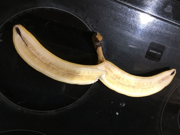My girlfriend asked me to get her a half of a banana